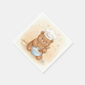 Süßer Teddybär-Koch Serviette (Ecke)