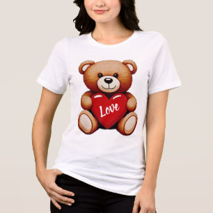 Süßer Teddybär "Liebe" Tri-Blend T-Shirt Shirt