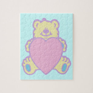 Süßer Teddybär Liebesherz Puzzle