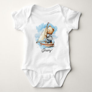 Süßer Teddybär Matrose Baby Strampler