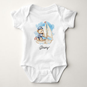 Süßer Teddybär Matrose Baby Strampler