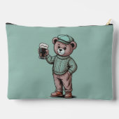 Süßer Teddybär mit Bier Zubehörtasche (Rückseite)
