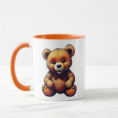 Süßer Teddybär mit Schmetterlingsknoten. Tasse (Links)