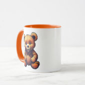 Süßer Teddybär mit Schmetterlingsknoten. Tasse (Vorderseite Links)