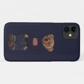 Süßer Teddybär Navy Blau iPhone 11 Hülle (Rückseite (Horizontal))