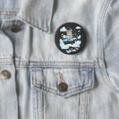 Süßer Teddybär-Pilot-Flugzeug Button (Beispiel)