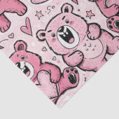 Süßer Teddybär Rosa Muster Seidenpapier (Detail)