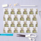 Süßer Teddybär Teetasse Erdbeere Whimsical Seidenpapier (Handwerk)