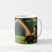 Süßer Teddybär zum St. Patrick's Day Kaffeetasse (VorderseiteRechts)
