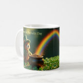 Süßer Teddybär zum St. Patrick's Day Kaffeetasse (Vorderseite Links)