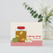 Süßer Tee, grünes Tomaten und Biskuits Rezept Post Postkarte (Stehend Vorderseite)