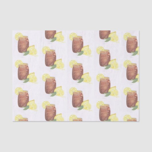 Süßer Tee mit Lemon Seidenpapier (Vorderseite)