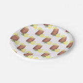 Süßer Tee mit Zitronenpapier Pappteller (Schrägansicht)