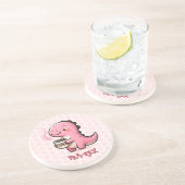 Süßer Tee-Rex, anpassbar Dinosaurier Tierpuppe Getränkeuntersetzer (Seite)