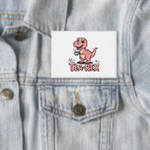 Süßer Tee-Rex rosa Dinosaurier – Schluck passiert! Button (Insitu)