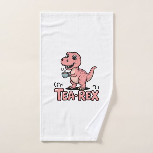 Süßer Tee-Rex rosa Dinosaurier – Schluck passiert! Handtuch (Handtuch)