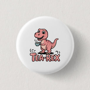 Süßer Tee-Rex rosa Dinosaurier – Schluckauf! Button