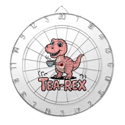 Süßer Tee-Rex rosa Dinosaurier – Schluckauf! Dartscheibe (vorne)