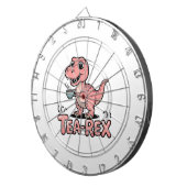 Süßer Tee-Rex rosa Dinosaurier – Schluckauf! Dartscheibe (Vorderseite rechts)