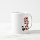 Süßer Tee-Rex rosa Dinosaurier – Schluckauf! Kaffeetasse (VorderseiteRechts)