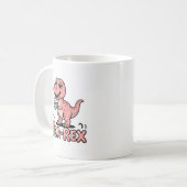 Süßer Tee-Rex rosa Dinosaurier – Schluckauf! Kaffeetasse (Vorderseite Links)