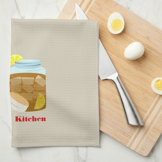 Süßer Tee u. Keks-personalisiertes Küchen-Tuch Geschirrtuch (Viertel Falte)