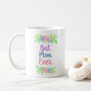 Süßer Teig Floral Beste Mama je Rosa Blau Lila Kaffeetasse
