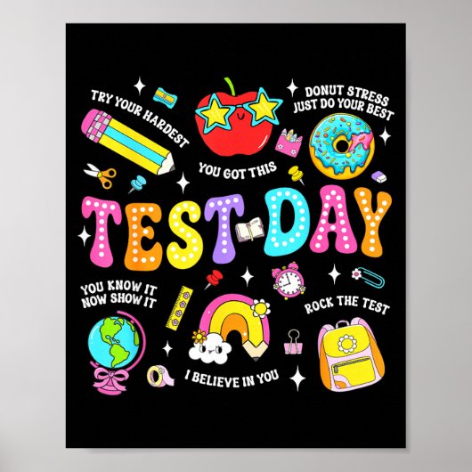Süßer Testtag Lehrer Schüler Schule Squad Poster (Vorne)