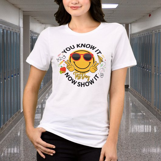 Süßer Testtag-Schultag Tri-Blend Shirt