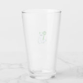Süßer Teufel Geist mit grünem Dreizack Glas (Rückseite)