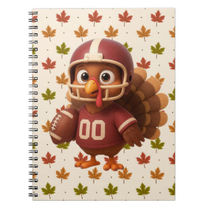 Süßer Thanksgiving-Day-Football-Truthahn Notizblock