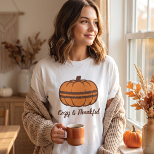 Süßer Thanksgiving-Kürbis-Cookie Cozy & Dankbar T-Shirt