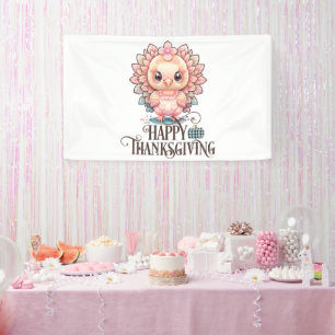 Süßer Thanksgiving Truthahn Banner