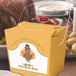 Süßer Thanksgiving-Truthahn Gelbe Reste Mitnahme Geschenkschachtel