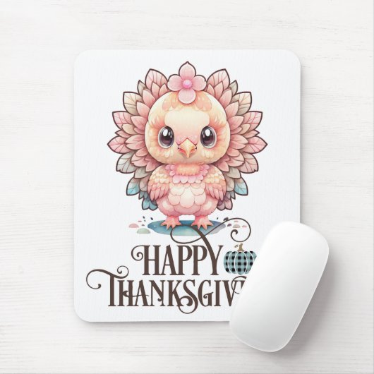Süßer Thanksgiving Truthahn Mousepad (Mit Mouse)