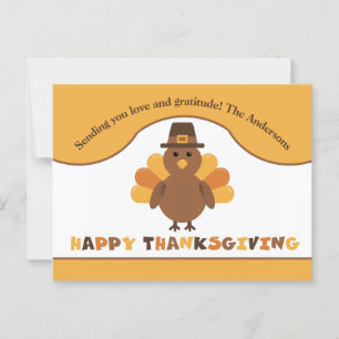 Süßer Thanksgiving-Truthahn Postkarte