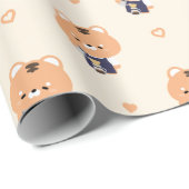 Süßer Tiger Barista Geschenkpapier (Rolleneckpunkt)