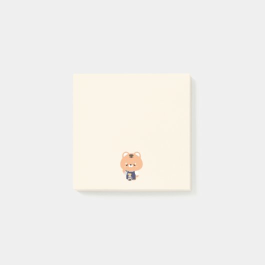 Süßer Tiger Barista Post-it Klebezettel (Vorderseite)