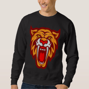 Süßer Tiger im Dschungelwald Tiger Grafik O Sweatshirt