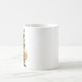 Süßer Tiger mit Eiskaffee und Herz-Sonnenbrille Kaffeetasse (Mittel)