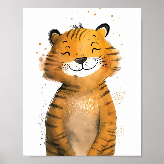 Süßer Tiger Poster (Vorne)