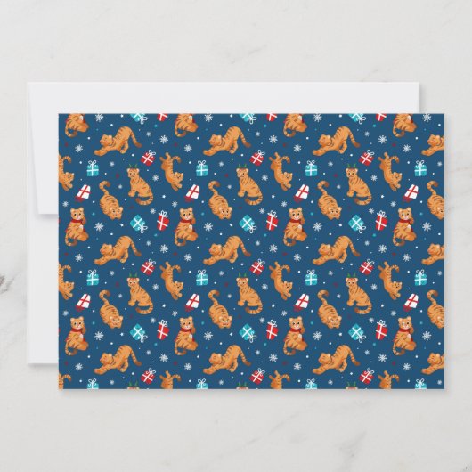 Süßer Tiger und Geschenke Weihnachten (Vorderseite)