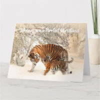 Süßer Tiger und Junges - Perfektes Weihnachten
