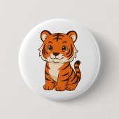 Süßer Tigerjunge Button (Vorderseite)