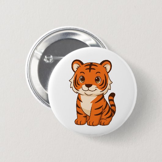Süßer Tigerjunge Button (Vorne & Hinten)