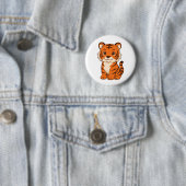 Süßer Tigerjunge Button (Beispiel)