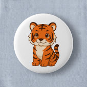 Süßer Tigerjunge Button
