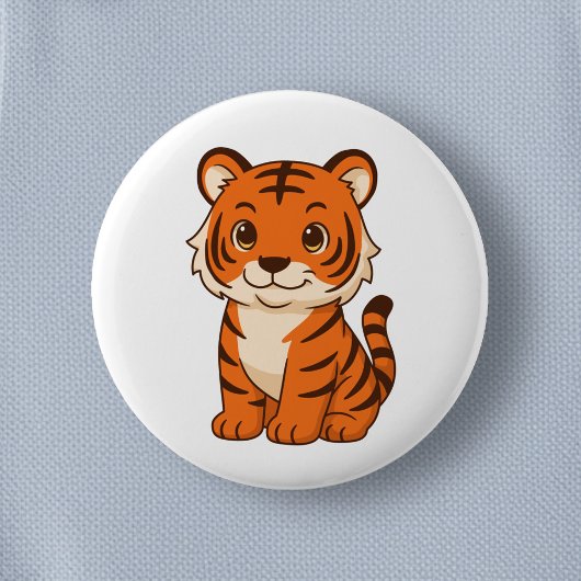 Süßer Tigerjunge Button