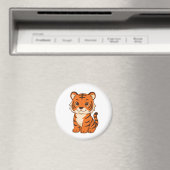 Süßer Tigerjunges Magnet (In Situ (Geschirrspüler))