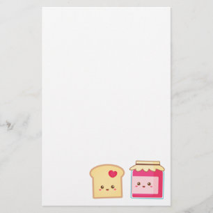 Süßer Toast und Erdbeerkonfitüre, Liebe verbreiten Briefpapier